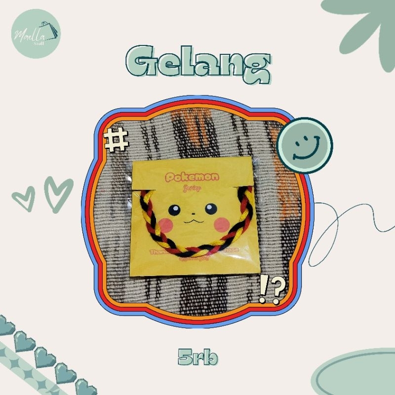 Gelang Rajut | Gelang Benang | Gelang Couple Pokemon Series