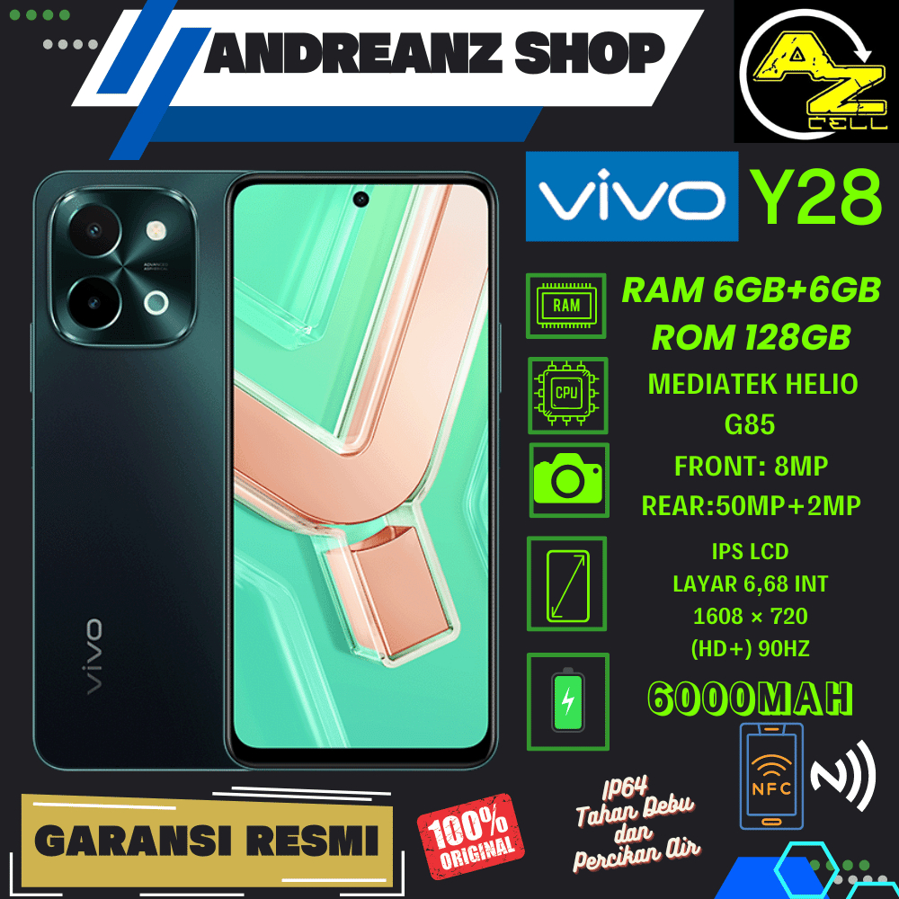 VIVO Y28 RAM 6/128GB GARANSI RESMI