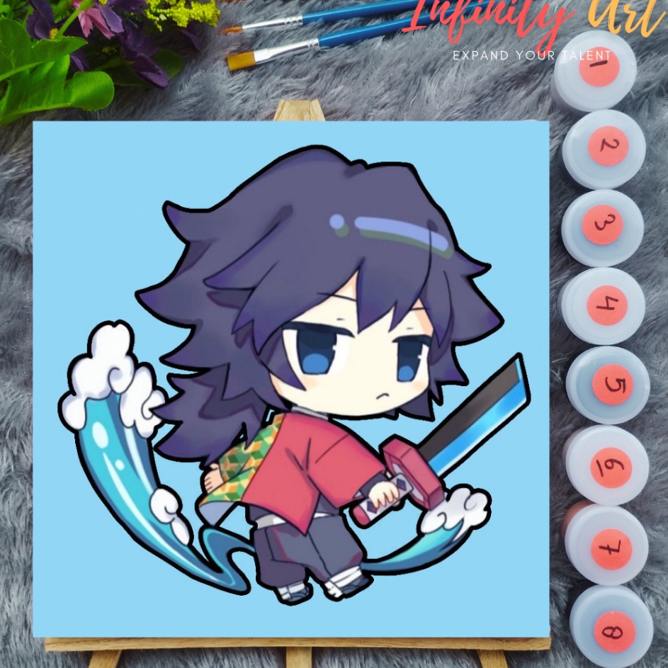 

Ready Laris Paint by Number Kimetsu no Yaiba Demon Slayer Hashira Paint By Number Anime 2x2 cm Paint by Number Kit DIY canvas painting Kit mewarnai lukisan with wooden frame numbers kanvas painting kit with frame oil painting paint by number cu