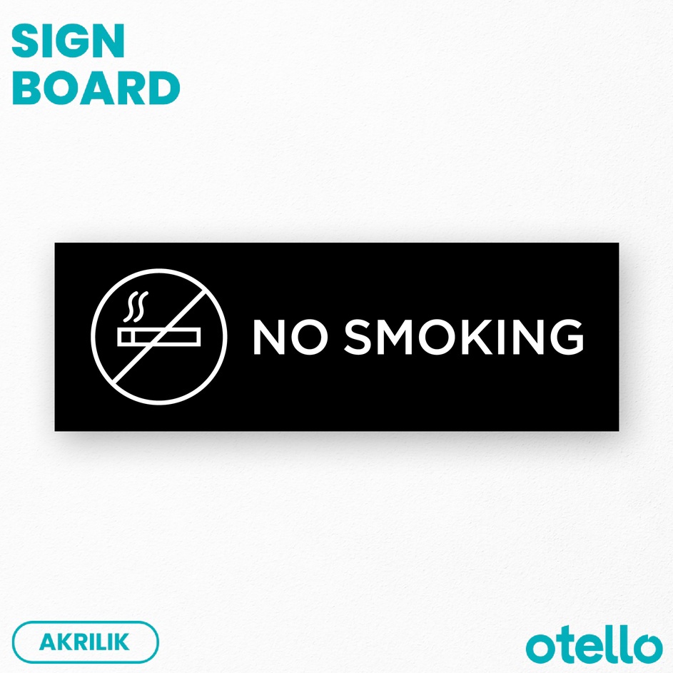 

Best Seller No Smoking Sign Akrilik Papan Nama Ruangan Dilarang Merokok Label Tempel Nama Rambu Ruang Acrylic