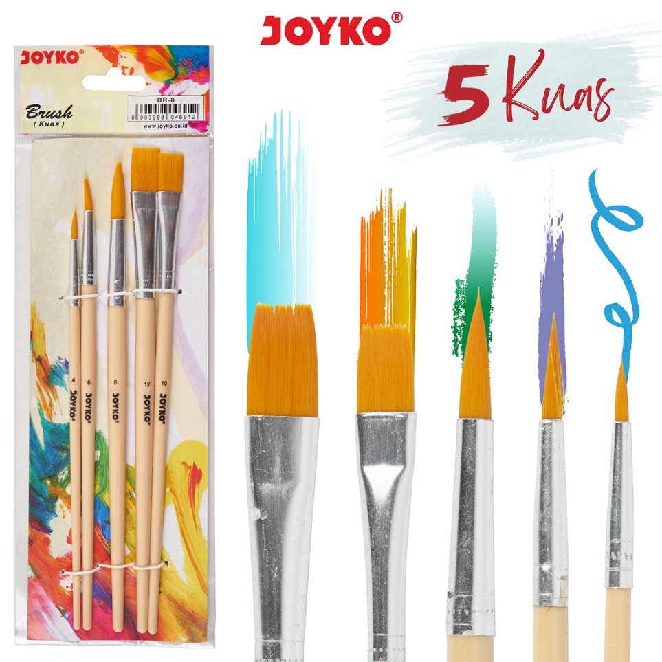 

Buruan Bayar Brush Kuas Cat Air Cat Minyak Lukis Acrylic Joyko BR8