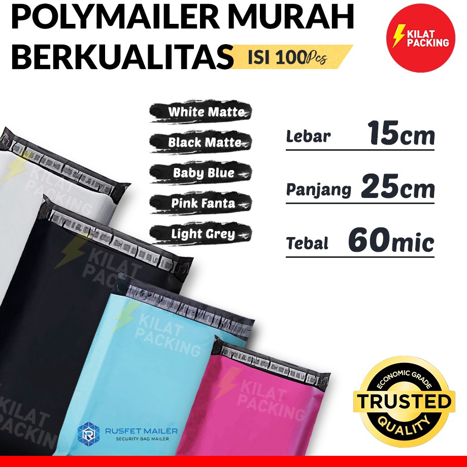 

Paling Favorit POLYMAILER EKONOMIS 15CM x 25CM PLASTIK PACKING MURAH ISI 1 LEMBAR HARGA DIJAMIN TERMURAH