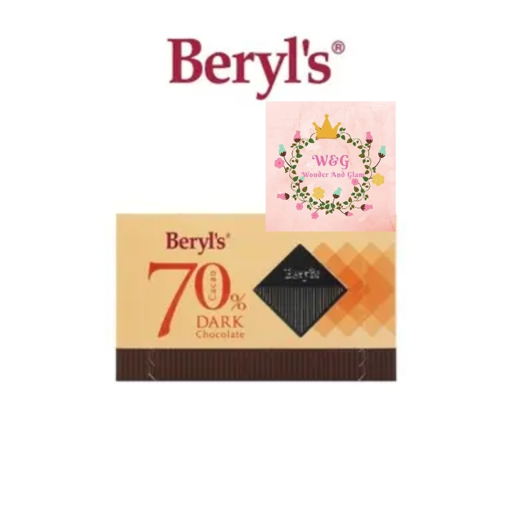 Coklat Beryl's 70% Cacao Dark Chocolate 60gram / Beryls Coklat 70% Cacao Dark Chocolate 200gram