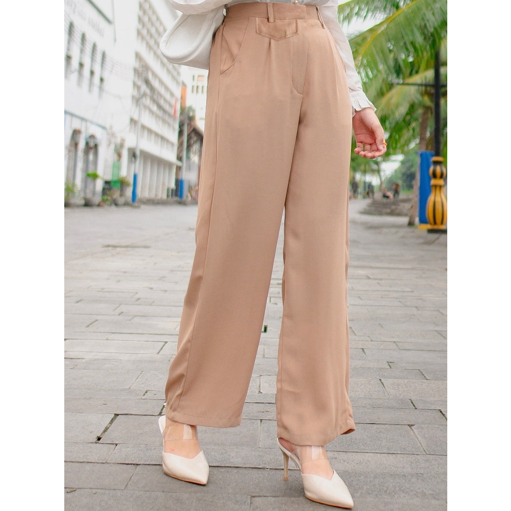 JILFARA ORO LOOSE PANTS WEAR ORO PANTS LABELS Celana Wanita Lose Pants Kulot Formal Casual HIGHWAIST
