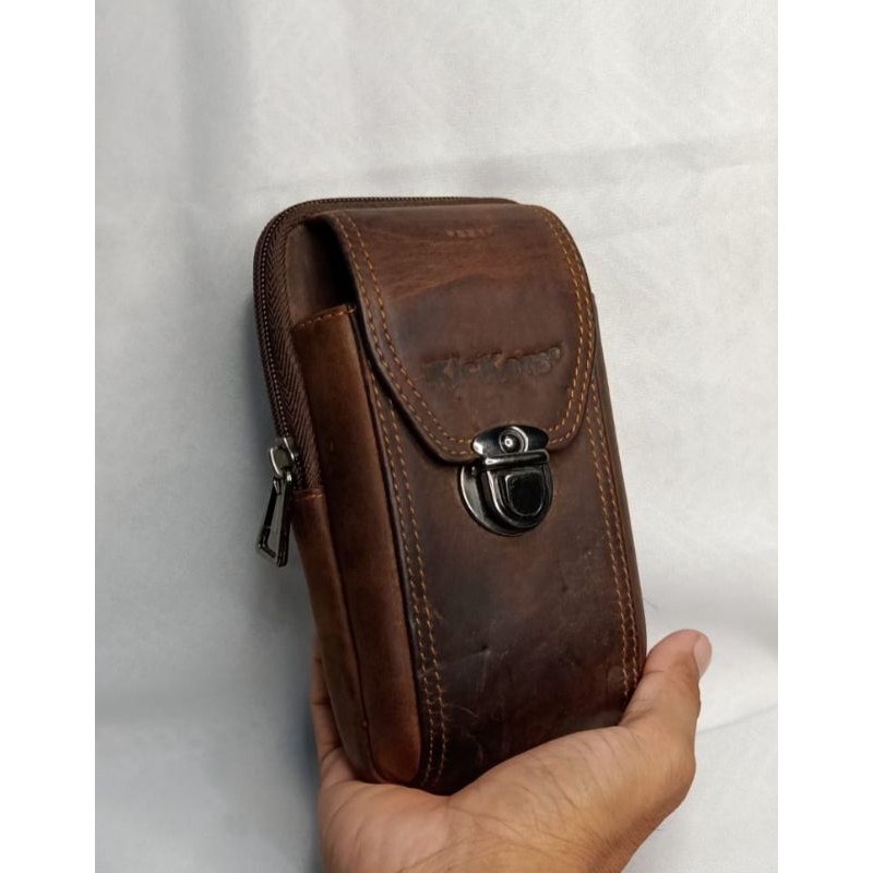 Dompet Hp Pinggang Kulit Crazy Horse Sapi Asli