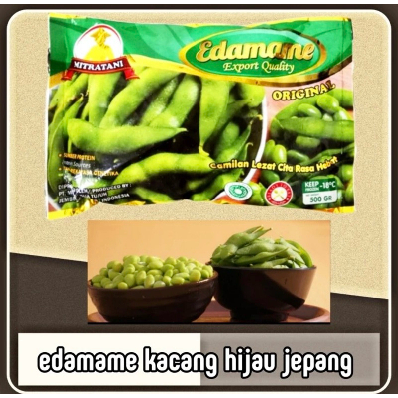 

Edamame mitratani 500 gr/frozen green soy bean/kacang hijau kupas