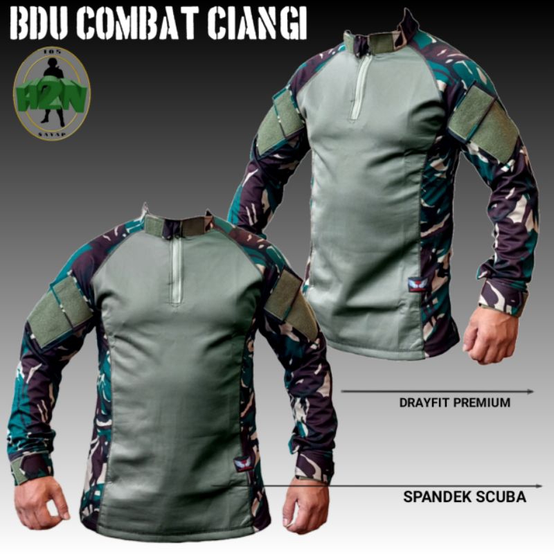 BAJU KAOS BDU TACTICAL TNI CIANGI SCUBA IMPORT,BAJU LORENG BDU FULL SCUBA IMPORT,BAJU WANGI SCUBA,BD