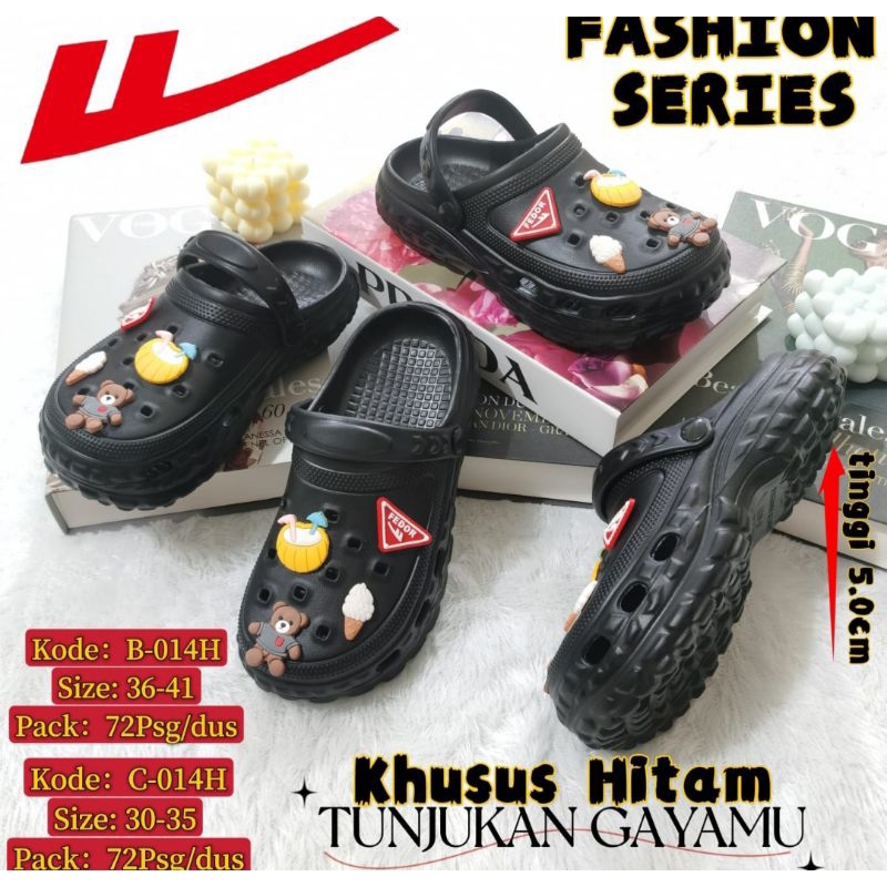 Sandal Baim Clog Anak Perempuan dan Bunda Zibbitz Bear Lucu Imut Terbaru 014