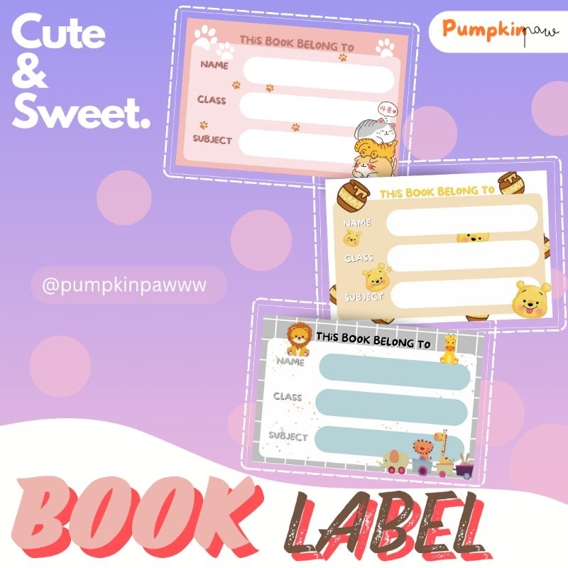 

Stiker Buku Sekolah/Stiker Nama/Stiker Matte