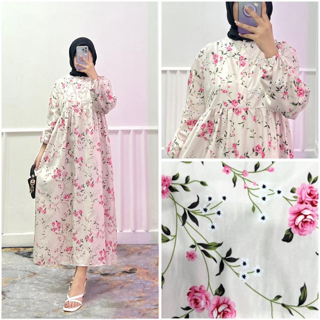 FDM RR FASHION - ARSY MIDI DRESS WANITA MUSLIM FASHION / HIJAB FRIENDLY