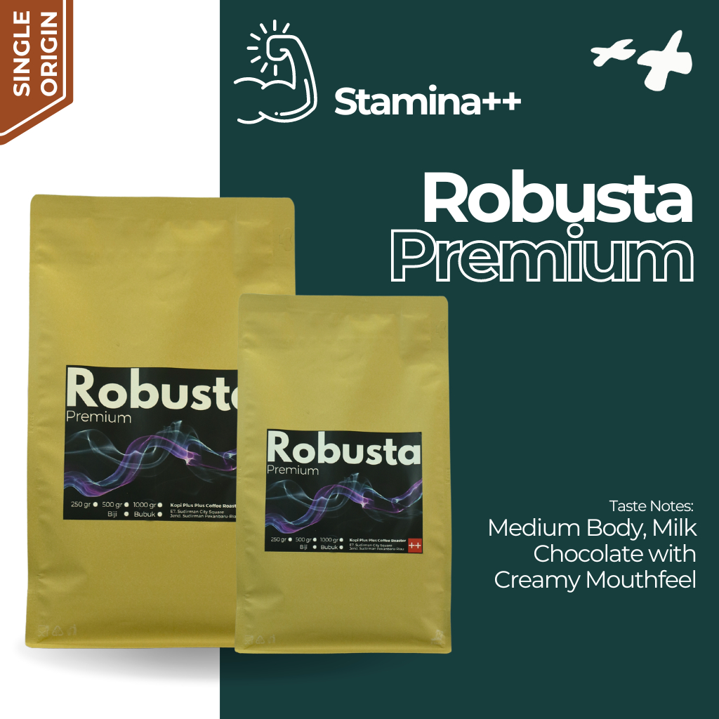 

Kopi Plus Plus Robusta Premium Biji Kopi Kuat Premium Bubuk Stamina