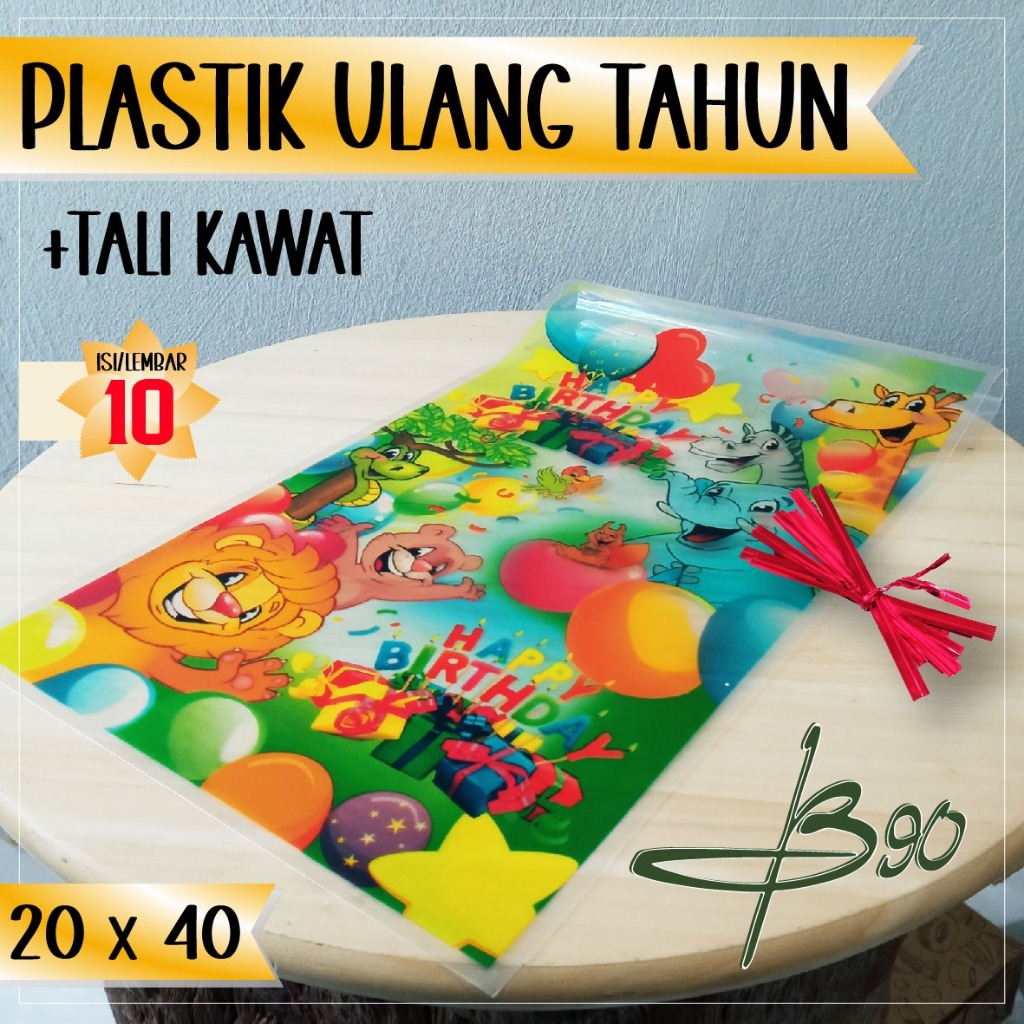 

Plastik Snack Ulang Tahun (ultah) 20X40 cm Plastik Karakter Plastik OPP/ Plastik PP ultah isi 10 lembar