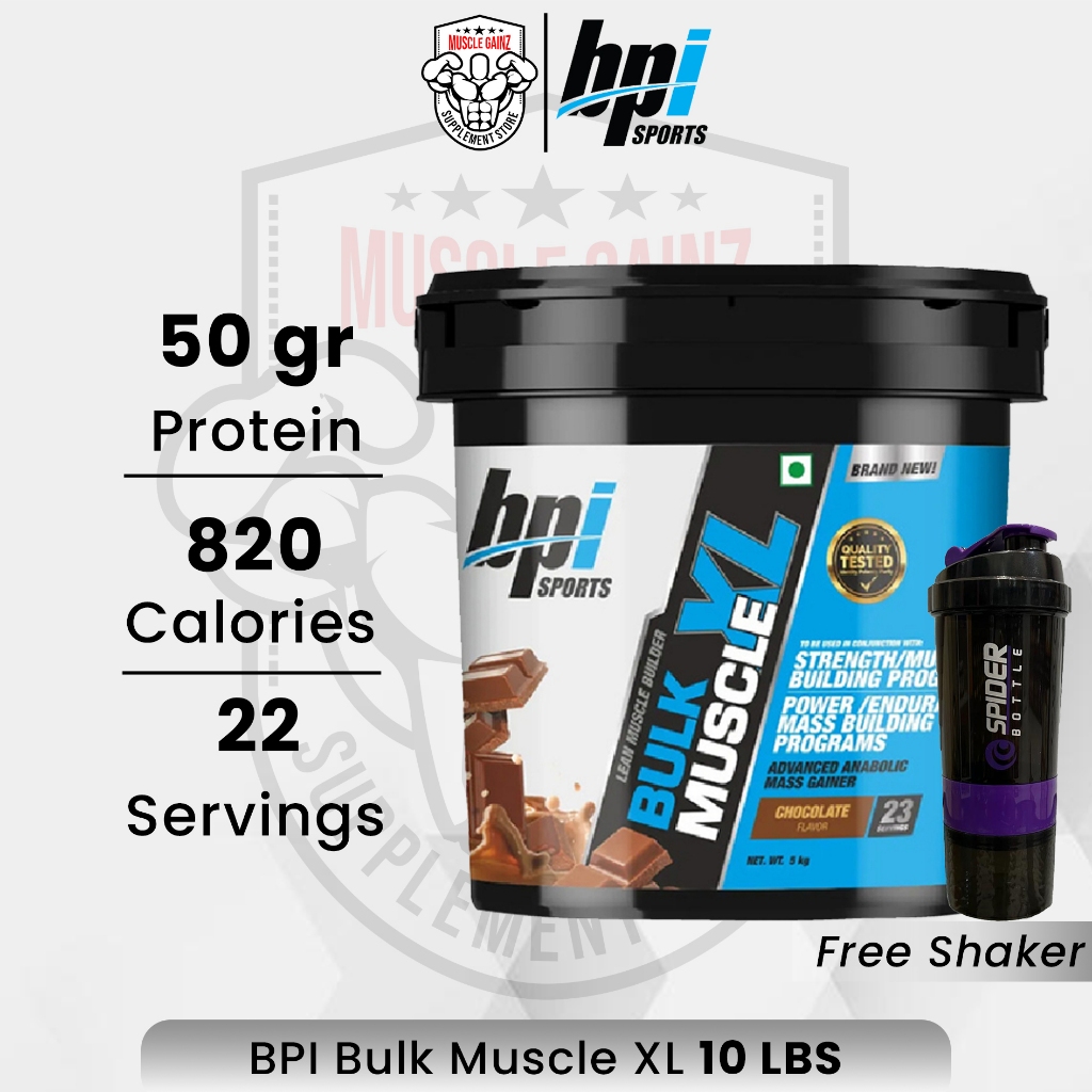 BPI Sports Bulk Muscle XL 10lbs 15lbs Gainer Penambah Berat Badan