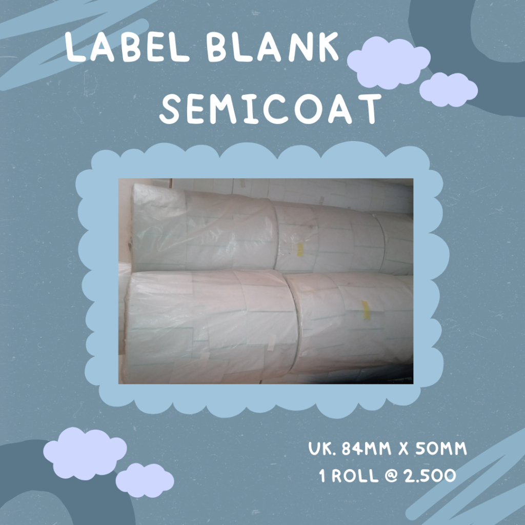 

LABEL BLANK SEMICOATED UK. 30MM X 30MM // 1 ROLL @ 5.000pcs