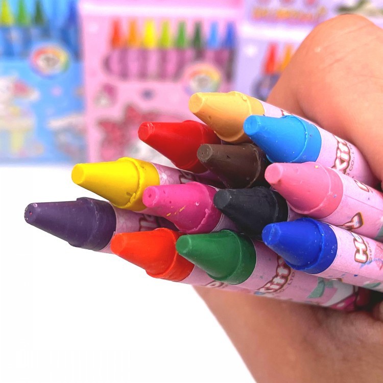 

BEST CRAYON OIL BASED AMAN UNTUK ANAK MOTIF KARTUN LUCU ISI 12 WARNA PGS