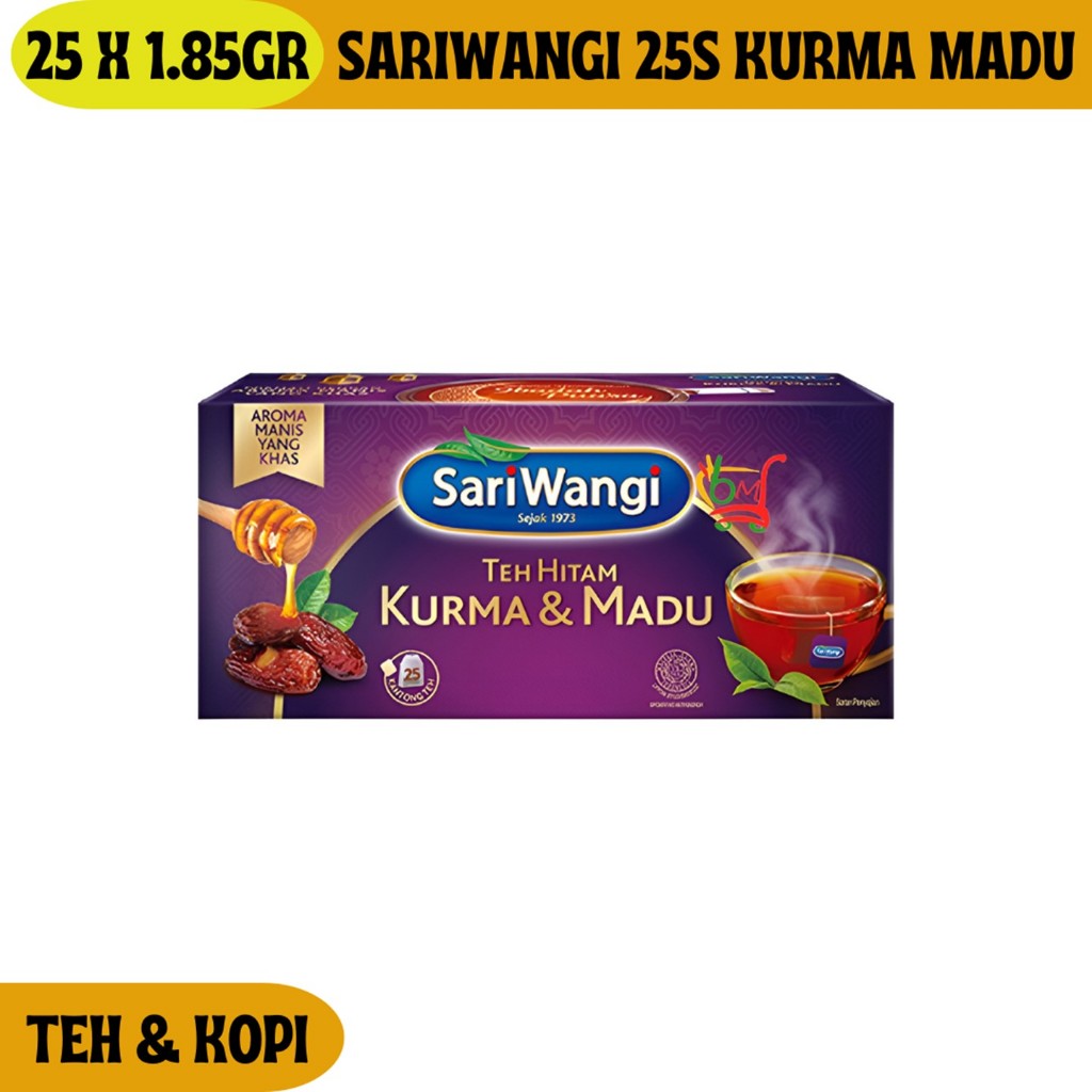 

Sariwangi Kurma Madu Teh Hitam Pilihan Indonesia Box 25 Tea Bag