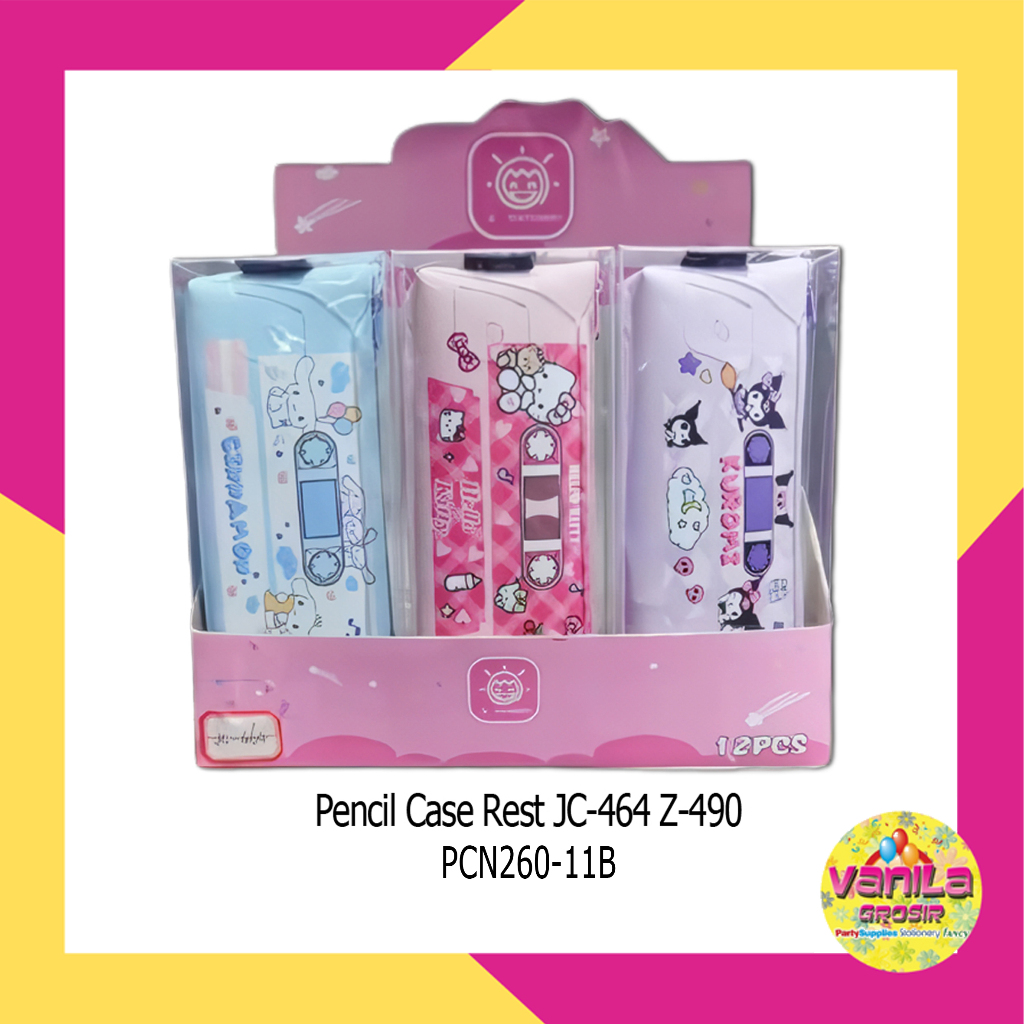 

(1Pcs) Pensil Case Resleting Fancy + Mika, tepak sekolah, tempat pensil, tepak resleting