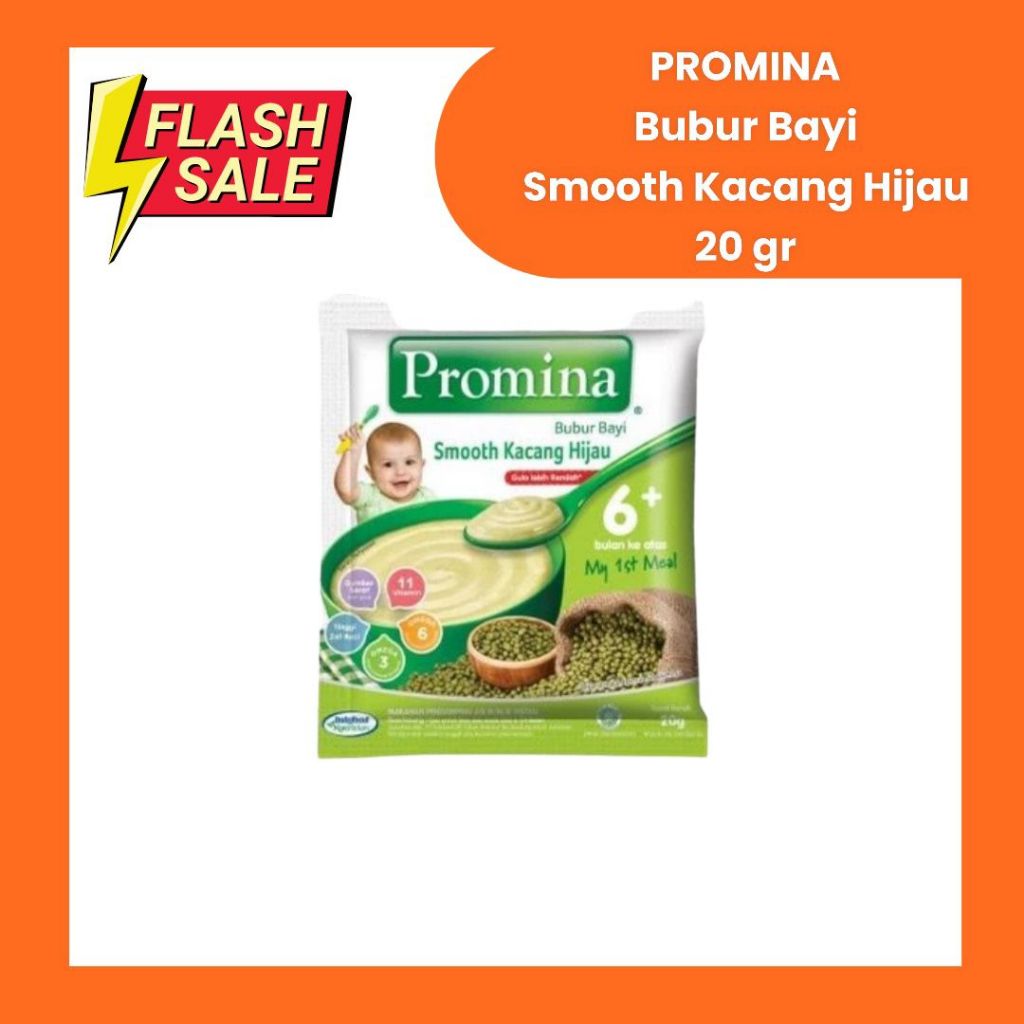 TERMURAH PROMINA BUBUR BAYI KACANG HIJAU KEMASAN 20GR SASET