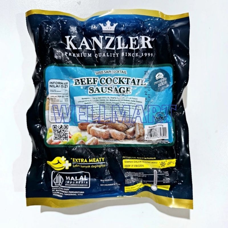 

Kanzler Beef Cocktail Sausage 500gr Sosis Sapi Cocktail