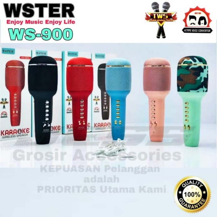 Mic Karaoke Bluetooth WS 900 WS-1816 V7 Mic Microphone Karaoke Bluetooth WS-1816 WS900 V7