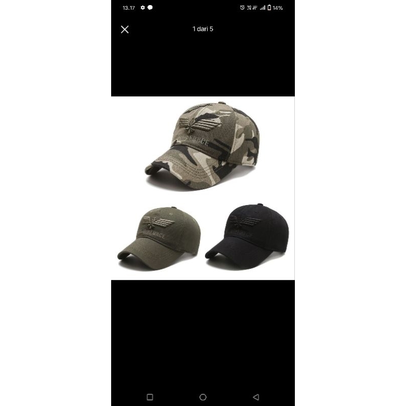 Topi Army Kamuflase Tentara Import Baseball Loreng Fashion Korea