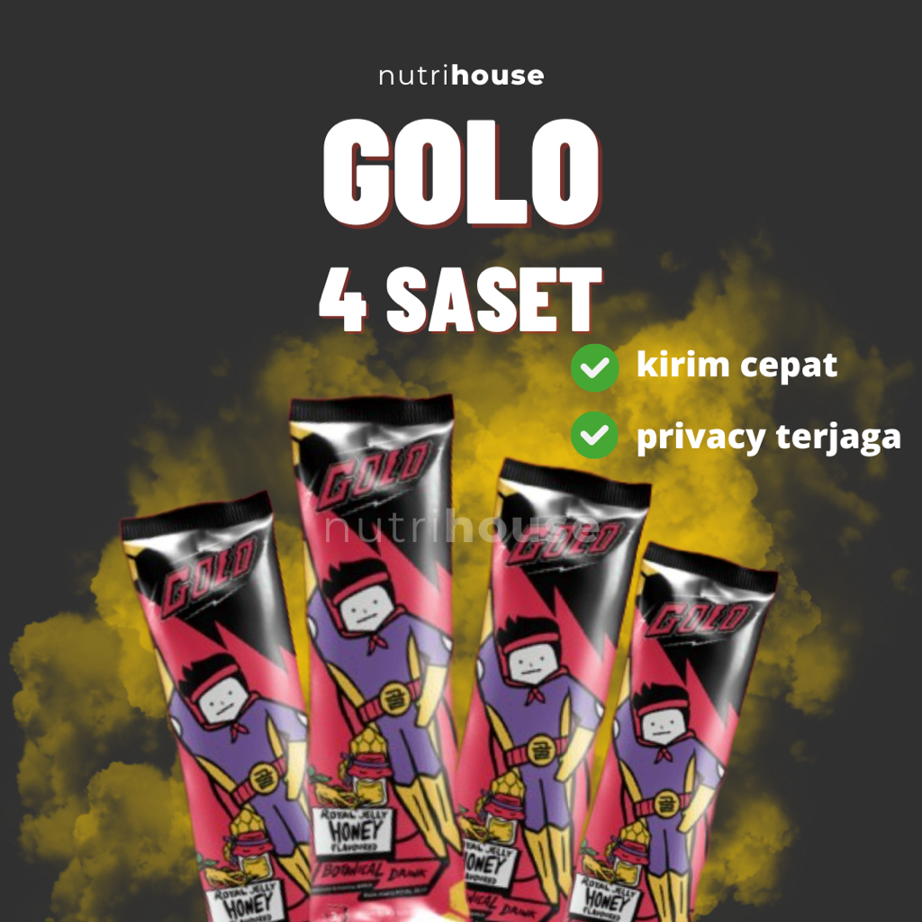 Golo 4 saset Suplemen Herbal Pria BPOM Herbal Serbuk Jelly Madu Korean Ginseng