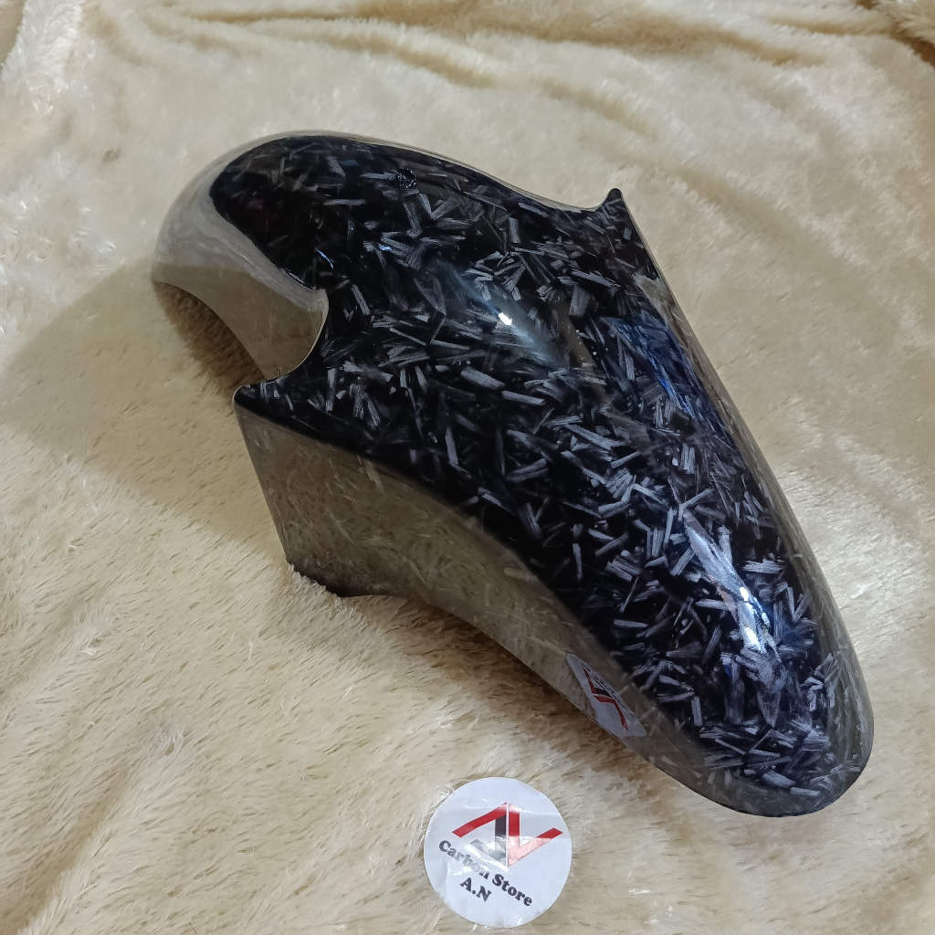 Spakbor Depan Ninja R Karbon WTP Motif Forged - Full Karbon Celup - Carbon WTP