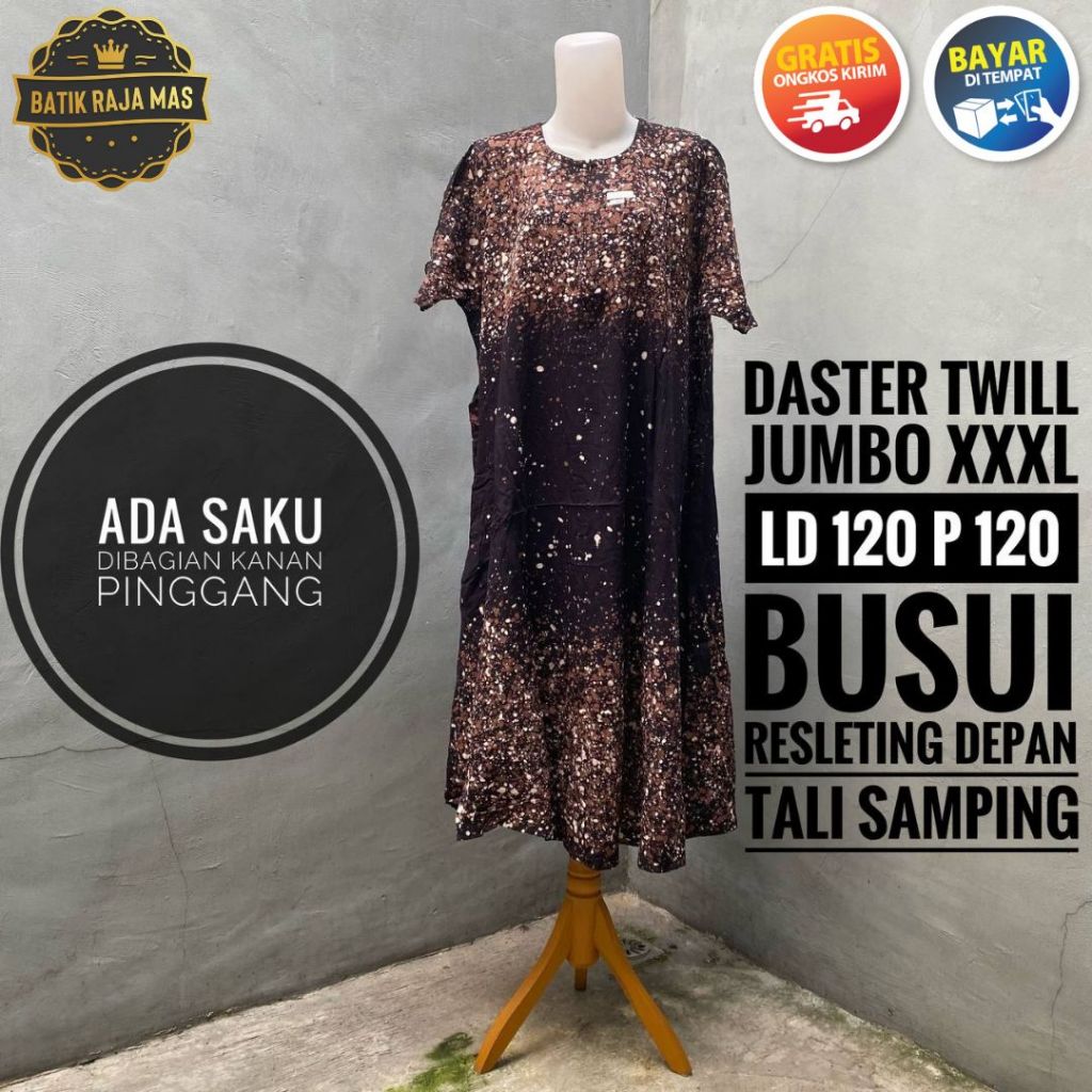Baju Tidur Daster Wanita Dewasa Jumbo Kekinian Terbaru Rayon Twill Ori Pekalongan Lengan Pendek Tali