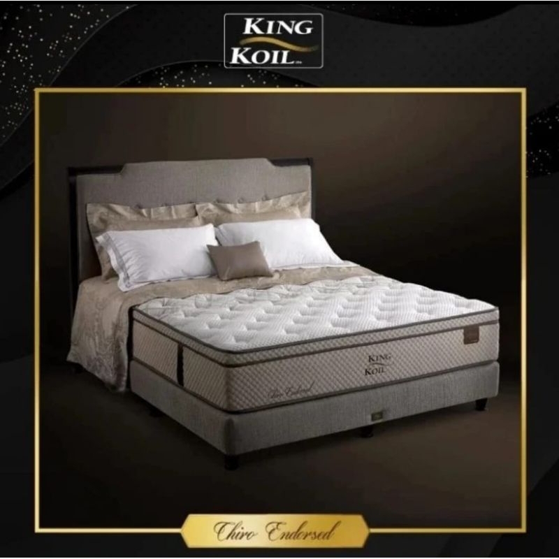 KING KOIL CHIRO ENDORSED 160 180 200 Full Set Springbed Kasur / King Koil CE