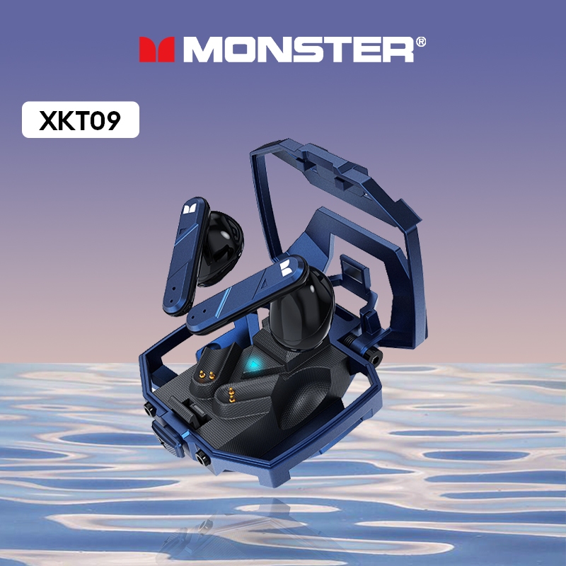 Monster XKT09 Wireless Bluetooth Earphone V5.2 Low Latency Gaming Headphone HD Sound Quality Earbuds