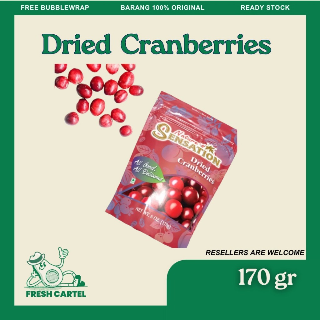 

Nature Sensation Dried Cranberries 170 gr topping salad sereal lapis legit