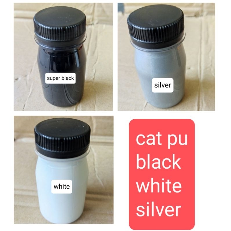 

CAT PU BLACK/WHITE/SILVER...BARU/SEGEL