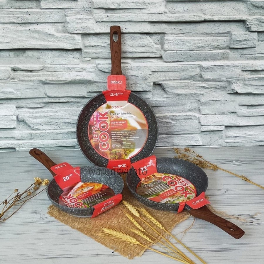 CYPRUZ FRYPAN PENGGORENGAN 24 CM MARBLE FP0632