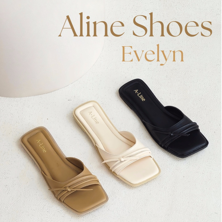 ALINE Evelyn Sandal Flat Shoes Wanita