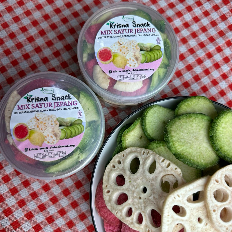 

KERIPIK SAYUR MIX JEPANG (LOTUS UBI TERATAI JEPANG, LOBAK HIJAU DAN LOBAK MERAH)