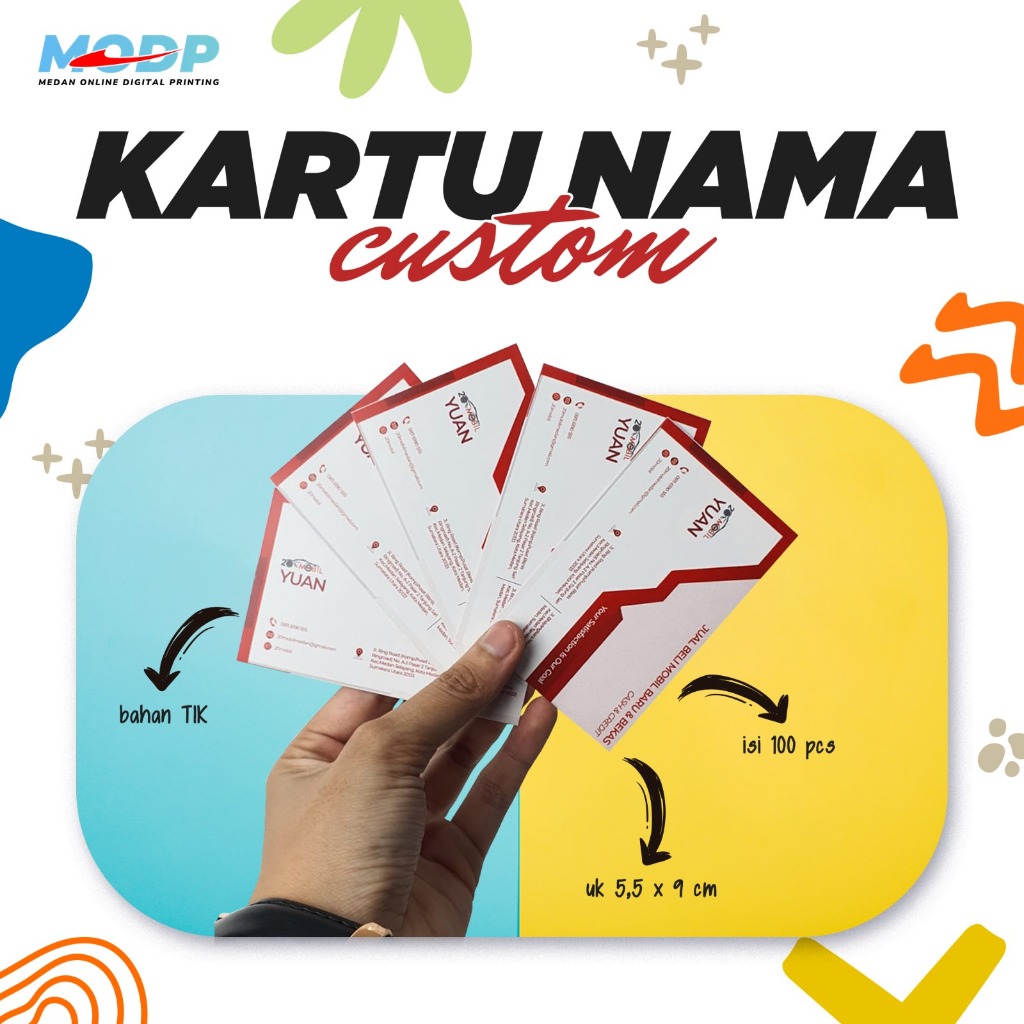 

Cetak Kartu Nama Custom Murah 100pcs + Box - Bahan TIK