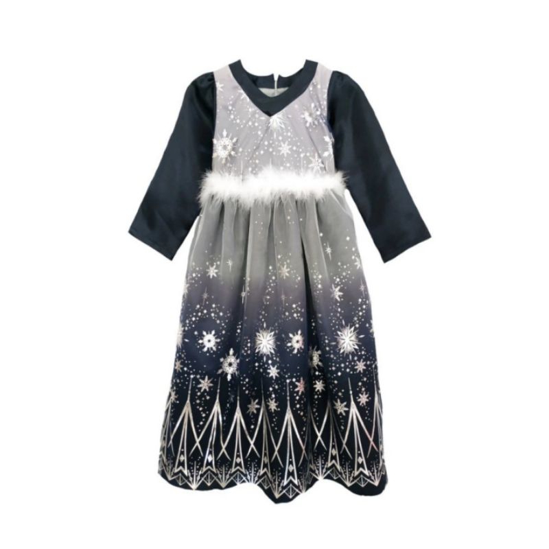 Dress Anak Frozen Navy 11-12 tahun by Princessa Flami