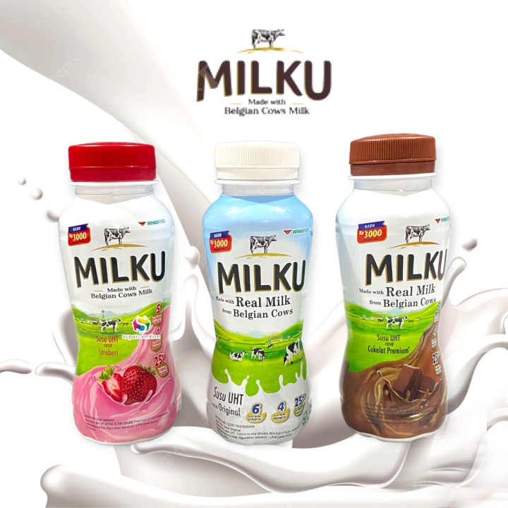 

MILKU Susu UHT Coklat & Strawberry 200ml