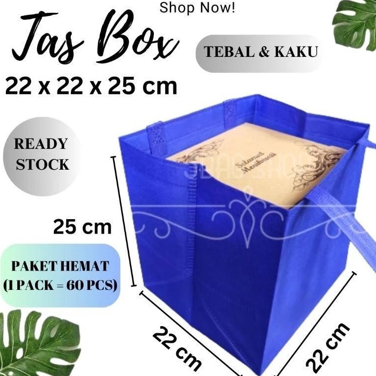 

Harga Murah 1 PACK 6 PCS Tas Hajatan 22x22 cm Tinggi 25 cm Tas Nasi Kotak Tas Spunbond Goodie Bag Tas Aqiqahan Tas Berkatan Tas Box Nasi