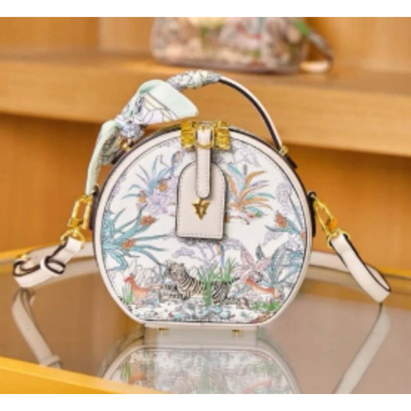 tas Slempang wanita prha bulat original lebgkap dengan box