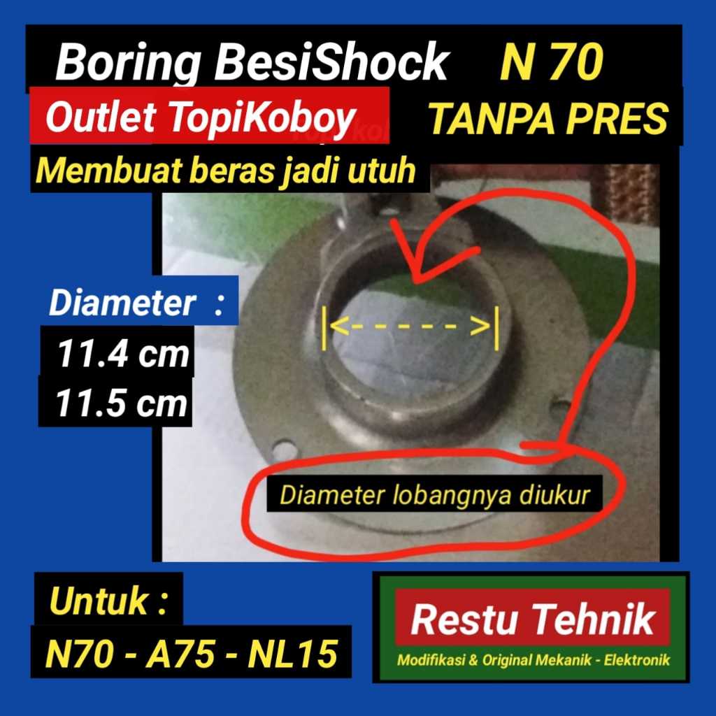 boring outlet N70 - Diameter 11.4cm & 11.5cm - Poles n70/A75/NL15 Topikoboy - slipan .- non pk