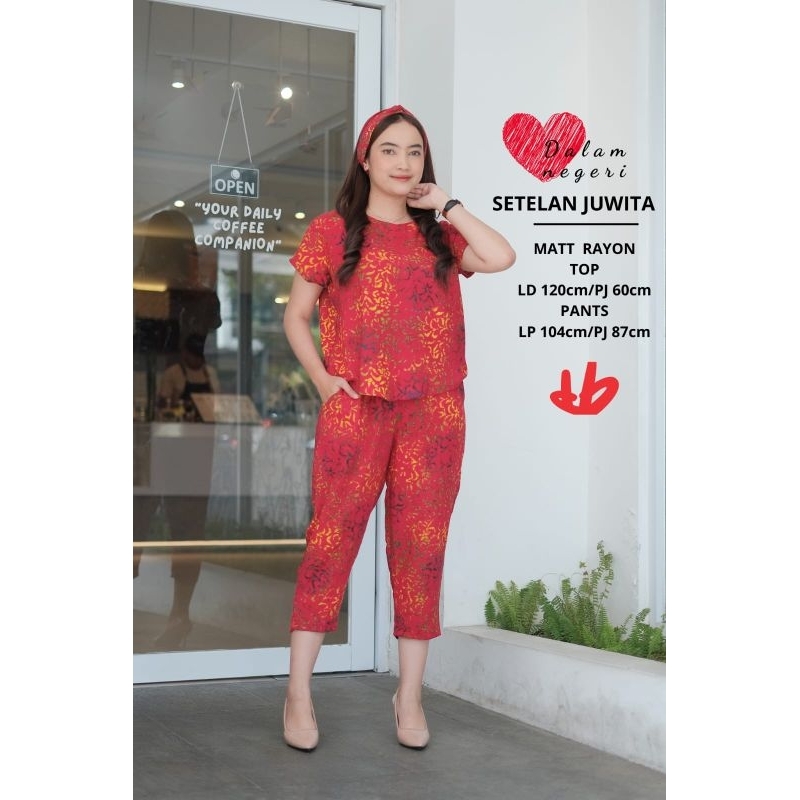 Juwita Setelan Batik Rayon Wanita