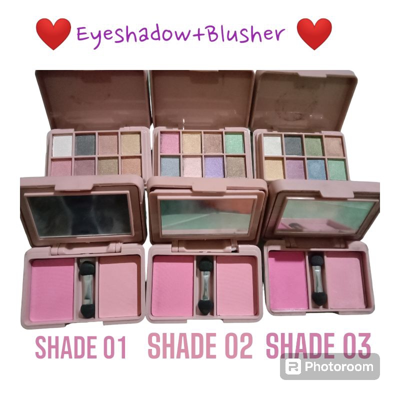 (FREE GIFT) XIXIU 2in1 Eyeshadow & Blusher Blush On - Xi Xiu 8 Eyeshadow & 2 Blush On - Eyeshadow Pa