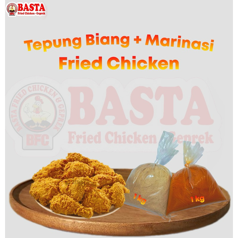 

tepung biang + marinasi fried chicken