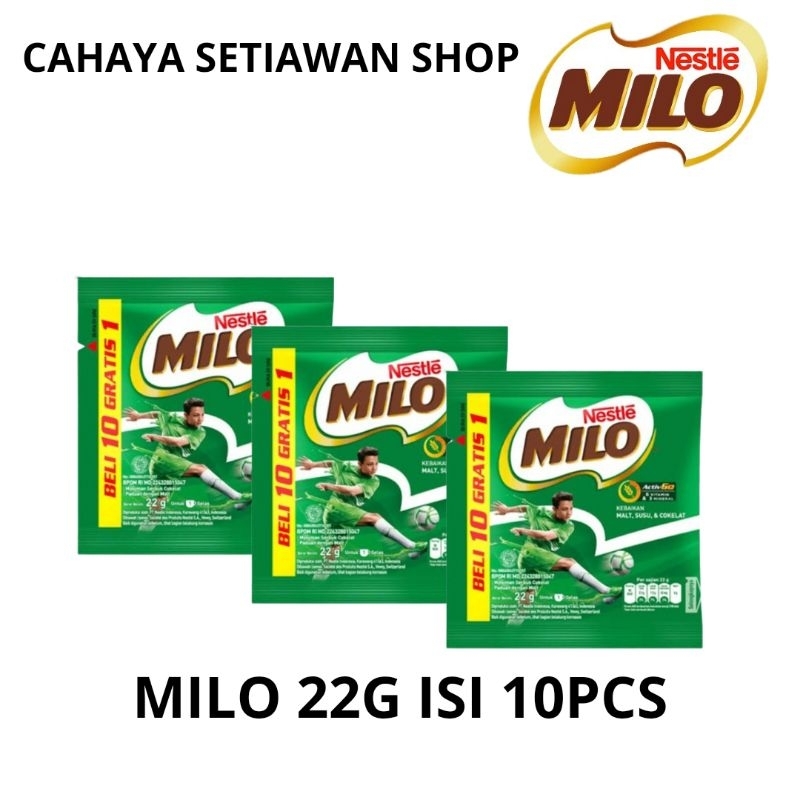 

MILO ACTIV-GO susu coklat Sachet 22g - 10+1 pcs Bisa COD