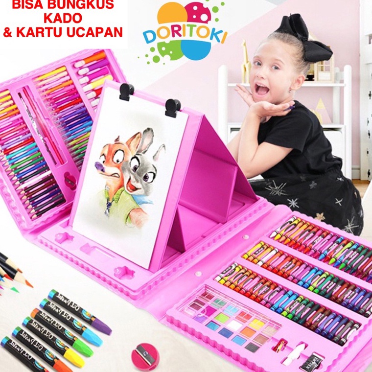 

Cuma Sehari Doritoki 28pcs Crayon Anak Pengasah Set Alat Menggambar Melukis Anakanak Crayon Cat Air Pensil