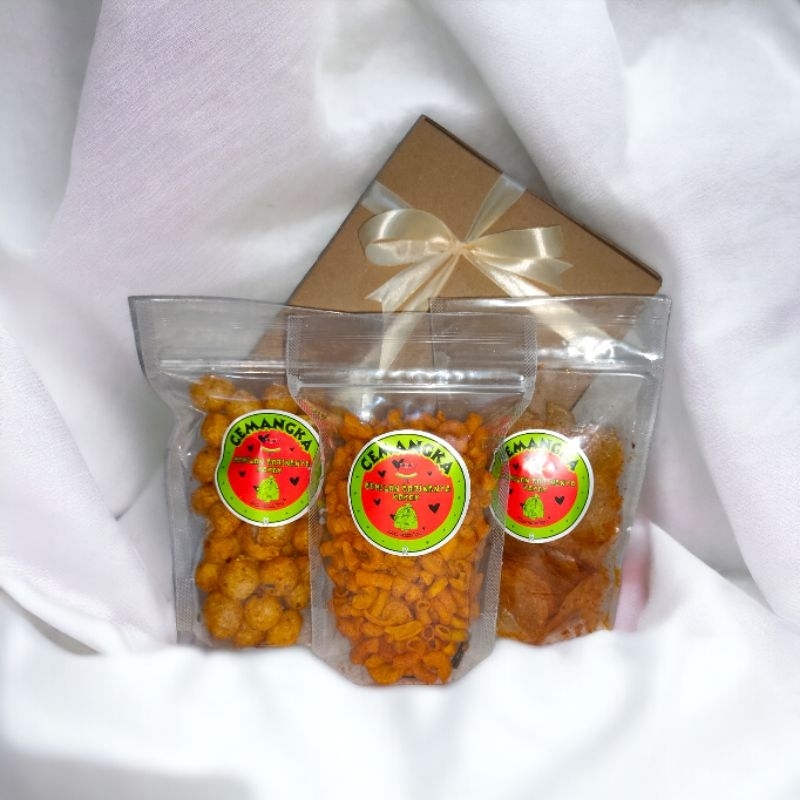 

HAMPERS CEMANGKA 3PCS/HAMPERS CEMILAN/HAMPERS CEMILAN PEDAS/HAMPERS MAKANAN RINGAN