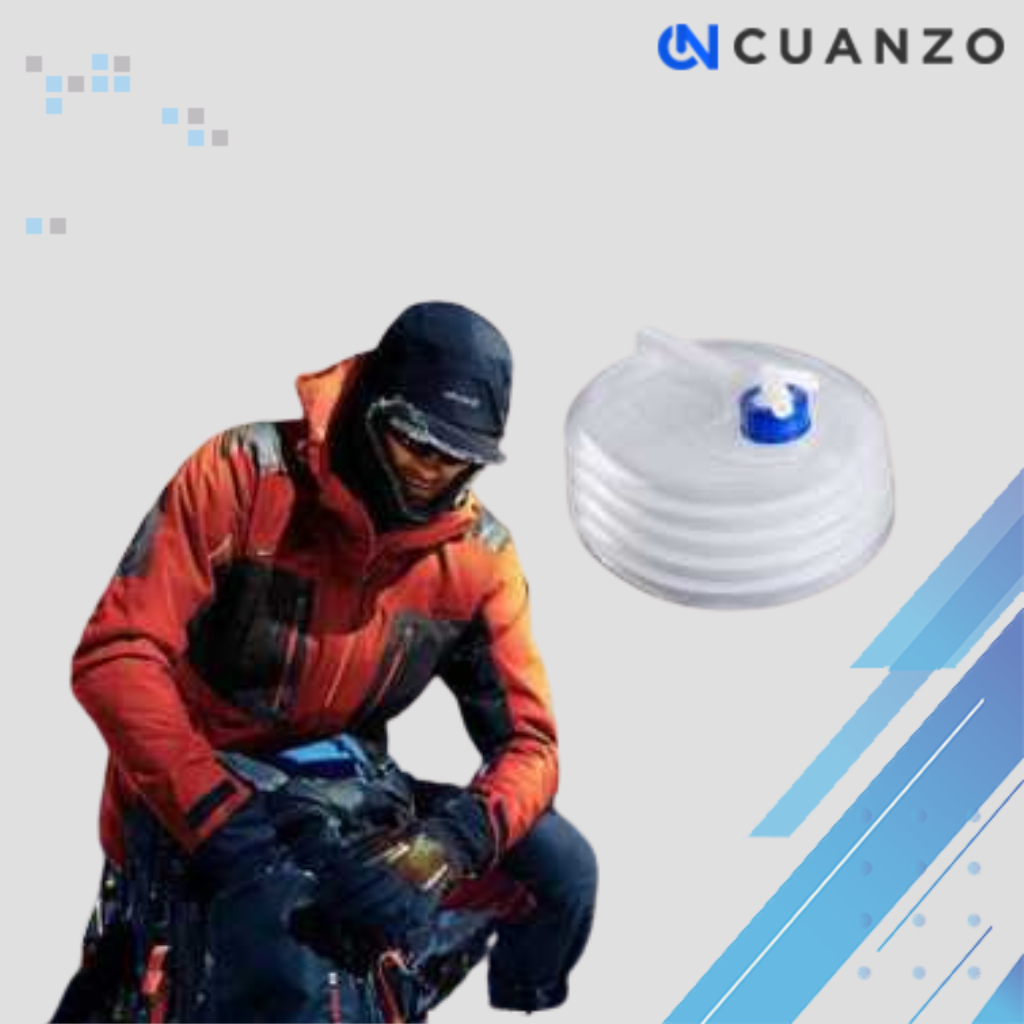 Kantong Air Lipat Foldable Camping Water Storage Plastik PE / Backpack Kantung Tempat Minum Minuman 