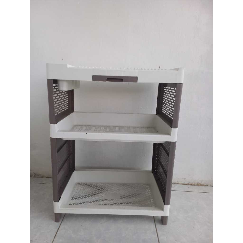 [Preloved] Rak Piring Plastik Olymplast 3 Susun