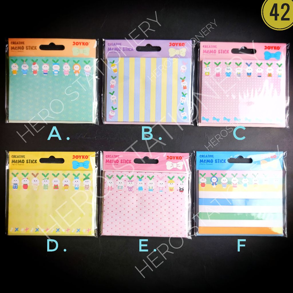 

Memo stick kertas sticky note joyko motif creative MMS-42
